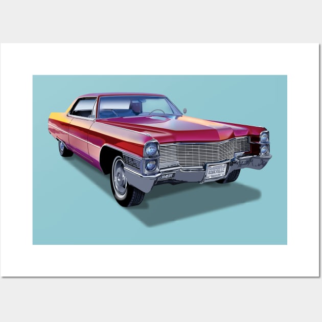 1965 Cadillac Coupe DeVille Classic Car Wall Art by TheStuffInBetween